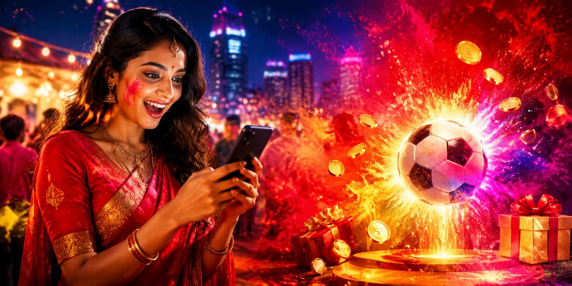 Indian user playing Teen Patti on a mobile device wearing traditional saree